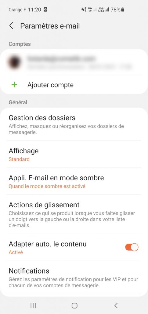 Etape 1 de la configuration Android